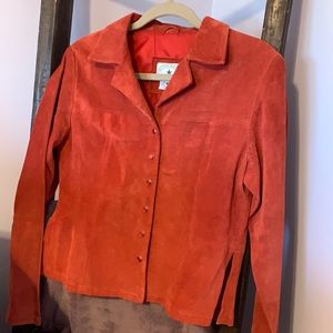 Scarlet Red Arleen Bowman Suede Jacket
